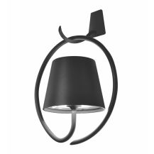 Zafferano Poldina Pro Dark Grey Wall Lamp | LD0689N4